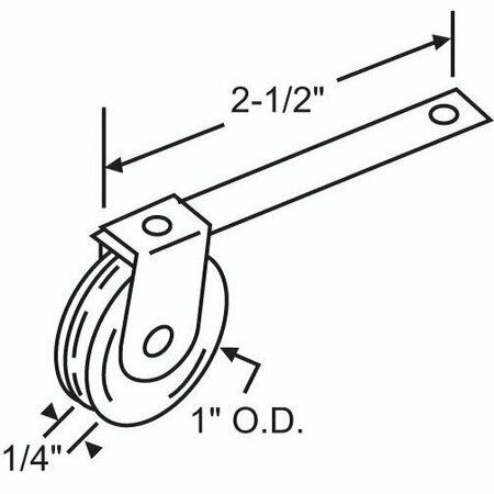 STRYBUC ROLLER ASSEMBLY 2-1/2" LONG 10-436
